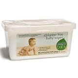 Seventh Generation Tub 80 count Baby Wipes Non-Chlorine Bleached Unscented Cloth Wipes (Pack of 5)