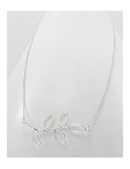 Leaf Necklace In 92.5 Sterling Silver