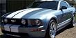 Hi-Performance Dual 10" White Racing Stripes Pre Cut Set With Pinstripes For 05-09 Ford Mustangs & GT'S