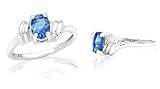 Oval Cut London Blue Topaz Ring Sterling Silver