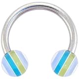 BANGING BLUE Horse Shoe Circluar Barbell