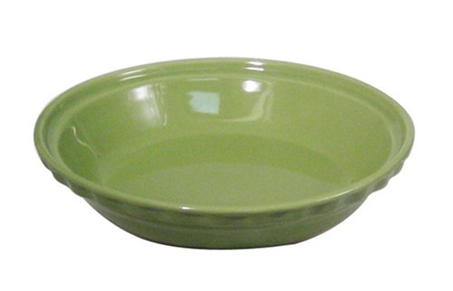 Chantal Ceramic Deep Dish Pie 9-1/2 Inch, Glossy Garden Green