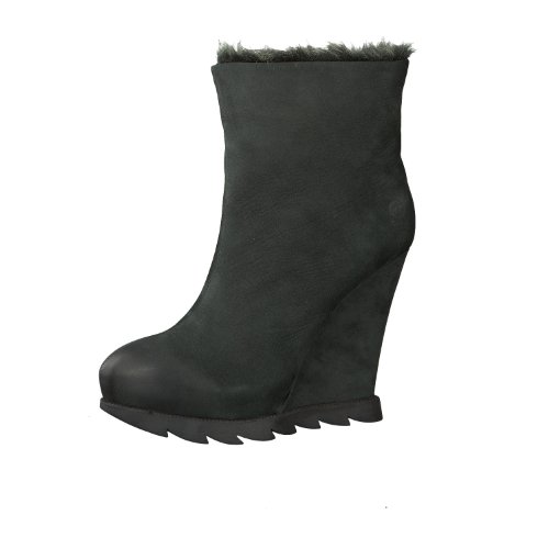 Bronx Damen Lederstiefelette (Schwarz, 40)