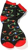 Accent Christmas Lights Socks BLACK 9.5 - 11