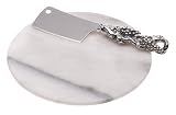 Arthur Court Grape Cheese Knife with 7-Inch Round White Marble Cheese Board