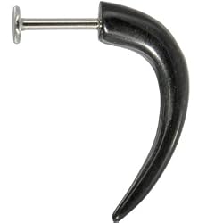 14 Gauge Organic Buffalo Horn HOOK Labret