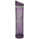 Rive 3004-Z4 Lynx Organic Rings Etched Glass 16-Ounce Water Bottle, Purple