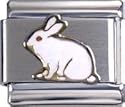 Italian Charms Module sitzendes Häschen weiß modul by 
Kult-Schmuck!