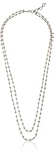 Lucky Brand "Indigo Trail" Double Layer Two-Tone Strand Necklace, 30.5"