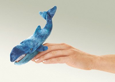 Childrens Toyshop  Toys : Folkmanis Mini Blue Whale Finger Puppet
