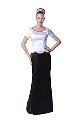 Short Sleeves Charmeuse/Silk Evening Dress 