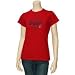 Majestic Cleveland Indians Ladies Red Club Sunburst T-shirt (Large)