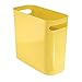 iDesign Una Rectangular Trash Handles, Waste Basket Garbage Can for Bathroom, Bedroom, Home Office, Dorm, College, 10