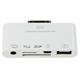 Hebron 5 en 1 Caméra / clavier / AV / Mémoire Kit USB / carte SD / Micro SD-carte/Audio-Video-connexion pour Apple iPad iPad 2 iPad 3