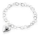 Sterling Silver Heart Charm Bracelet