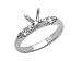 0.20 cts Round Diamonds Engagement Ring - Platinum, 18kt White or Yellow Gold