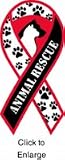 Animal Rescue 8" Car Ribbon Magnet