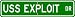 USS EXPLOIT MSO440 MSO 440 Street Sign