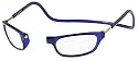 CliC Adjustable Front Connect Reader, 2.00 Strength, Blue Frame
