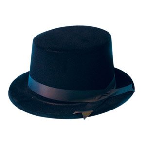 Childrens Toyshop  Toys : Black Flock Top Hat