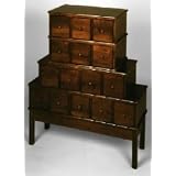 Buy Leslie Dame Wood 15 Drawer CD, DVD Storage Cabinet Apothecary Style CD-375 Walnut by AVthing in its place