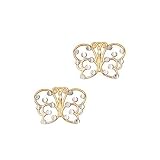 Two Tone Butterfly Earrings