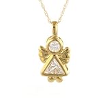 10K Angel Charm w/CZ