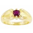 14K Yellow Gold Man's Ruby Ring