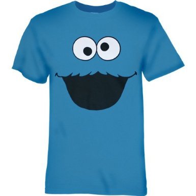 Sesame Street Blue Adult Cookie Monster Men's T-shirt