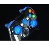 XCM Xbox 360 Chrome Wireless Controller Shell with 2 Blue LED Analog Sticks and Improved New D-pad C