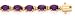 14K OVAL AMETHYST BRACELET 6X4MM, 7"