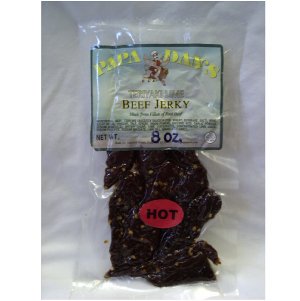 Hot Teriyaki Lime Beef Jerky by Papa Dan's begins with 100% USDA choice sirloin beef steak... by Beef Jerky