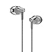 Headphones, Metal Earbuds Bass In Ear Earphones Stereo Cell Phone Headset with Microphone & Remote Control for Apple iPhone iPod iPad Samsung HTC LG Android Smartphones MP3 Plays (Grey)
