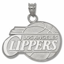Logoart Los Angeles Clippers 5/8 Sterling Silver Pendant