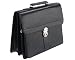 Falcon, BD-6570L, Flapover Leather Briefcase, Black