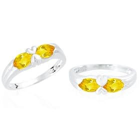 Buy Oval Cut Citrine Ring Sterling Silver by Peora