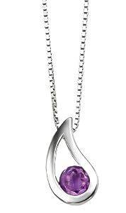 Elements P2621M/N217 - Colgante de mujer de plata con amatistas, 46 cm