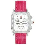 Pink Watch With Diamonds, Michele Deco Diamond Hot Pink Ladies Watch