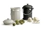 RSVP International White Stoneware Compost Pail 3.0-qt.