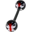 BIOPLAST Black BUTTERFLY Barbell Tongue Ring