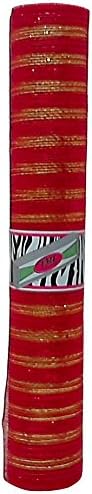 TMI Gifts Designer Netting Glitz Pattern Supplies, 10-Yard/20-Inch, Red/Gold