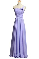 Chiffon One Shoulder Bandage Dress/Evening Dress/Bridesmaid Dress  With a Sash 