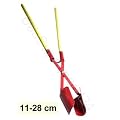 Erdlochschaufel 11-28 cm Gr.1 Lochspaten Erdlochausheber Erdlochheber Handbagger Lochschaufel handlochschaufel mit 2 St�ck Hartholzstiele