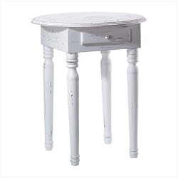 CARVED-TOP ACCENT TABLE