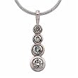 Four Sphere Diamond Plunge Pendant Necklace
