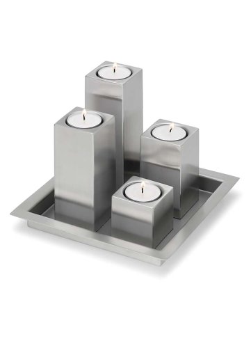 Blomus Teelichtset eckig mit Tablett 5 tlg. Preisvergleich