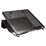 Rolodex 82444 Laptop Stand, Adjustable, Ventilated, Cord Oranizer, Supports 15-Lbs.