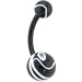 Bioplast Black MARBLE Belly Ring