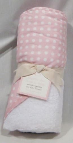 Pottery Barn Kids Pink Organic Dot Nursery Bath Wrap Towel