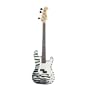43" Zebra Stripe Electric Bass Guitar with Accessories and Guitar Stand